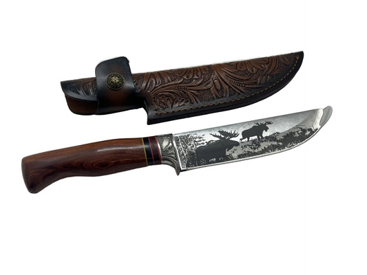 COUTEAU DE CHASSE 6 1/2'' EN ACIER / GREEN TRAIL