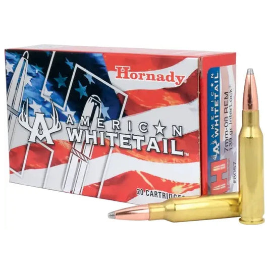 HORNADY AMERICAN WHITETAIL 7MM-08REM, 139GR. INTERLOK
