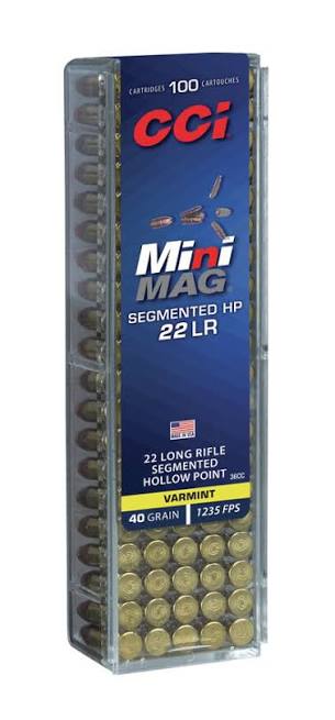 CCI MINI MAG 22LR, 40GR., SEGMENTED HP , 1235FPS