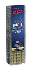 CCI MINI MAG 22LR, 40GR., SEGMENTED HP , 1235FPS