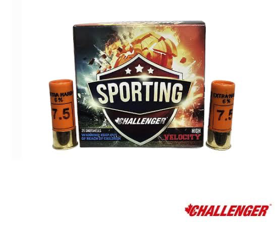 CHALLENGER SPORTING HIGH BRASS 12GAUGE,  2 3/4'' , #7.5 , 1300 F/S