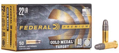 FEDERAL GOLD MEDAL RIMFIRE 22LR, 40GR. , 1080FPS
