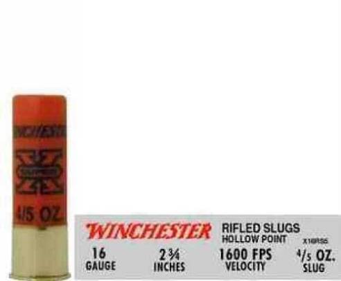 SUPER - X WINCHESTER RIFLES SLUGS 16GA, 2 3/4'', 4/5OZ , 1600FPS