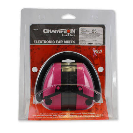 CASQUE ANTIBRUIT ÉLECTRONIQUE ROSE / CHAMPION