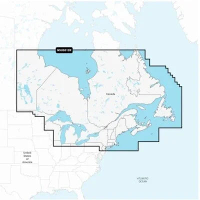Cartes Canada Est & Grands Lacs – Lacs, rivières et zones côtières marines