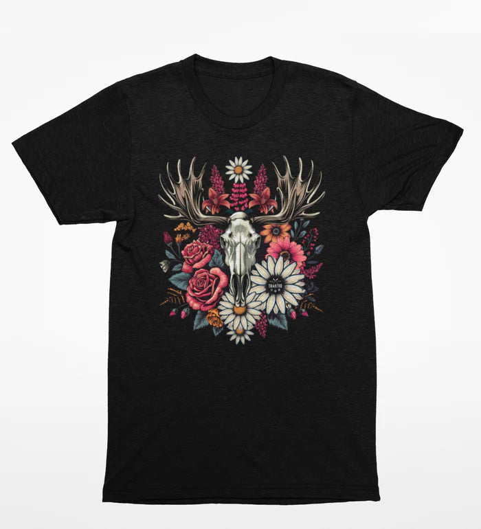 T-SHIRT DESIGN FLORAL FEMME / TRAKTIQ