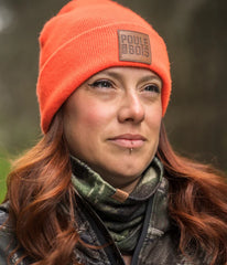 TUQUE BEANIE ORANGE / POULE DES BOIS