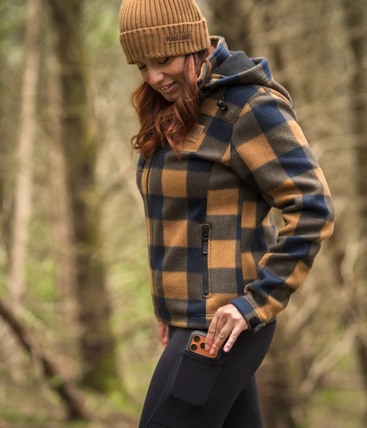 VESTE À CARREAUX FEMME BROWN / POULE DES BOIS
