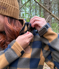VESTE À CARREAUX FEMME BROWN / POULE DES BOIS
