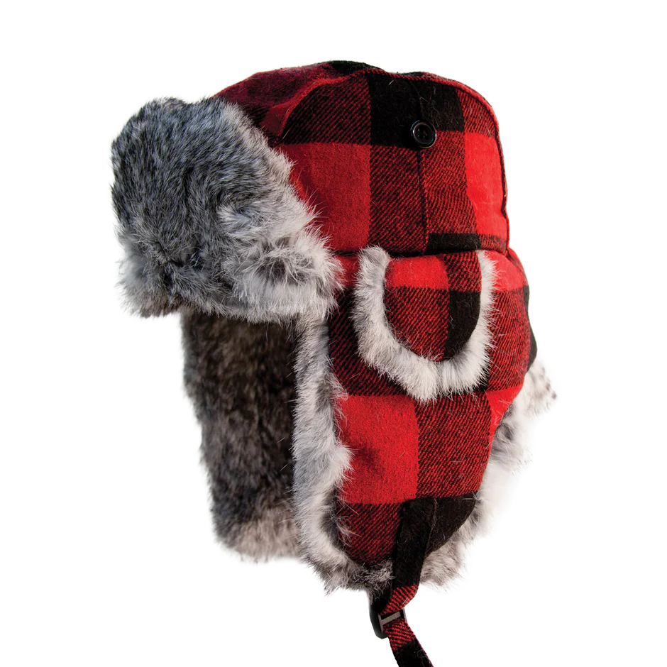 Chapeau de Poils à Carreaux-Eskimo - S