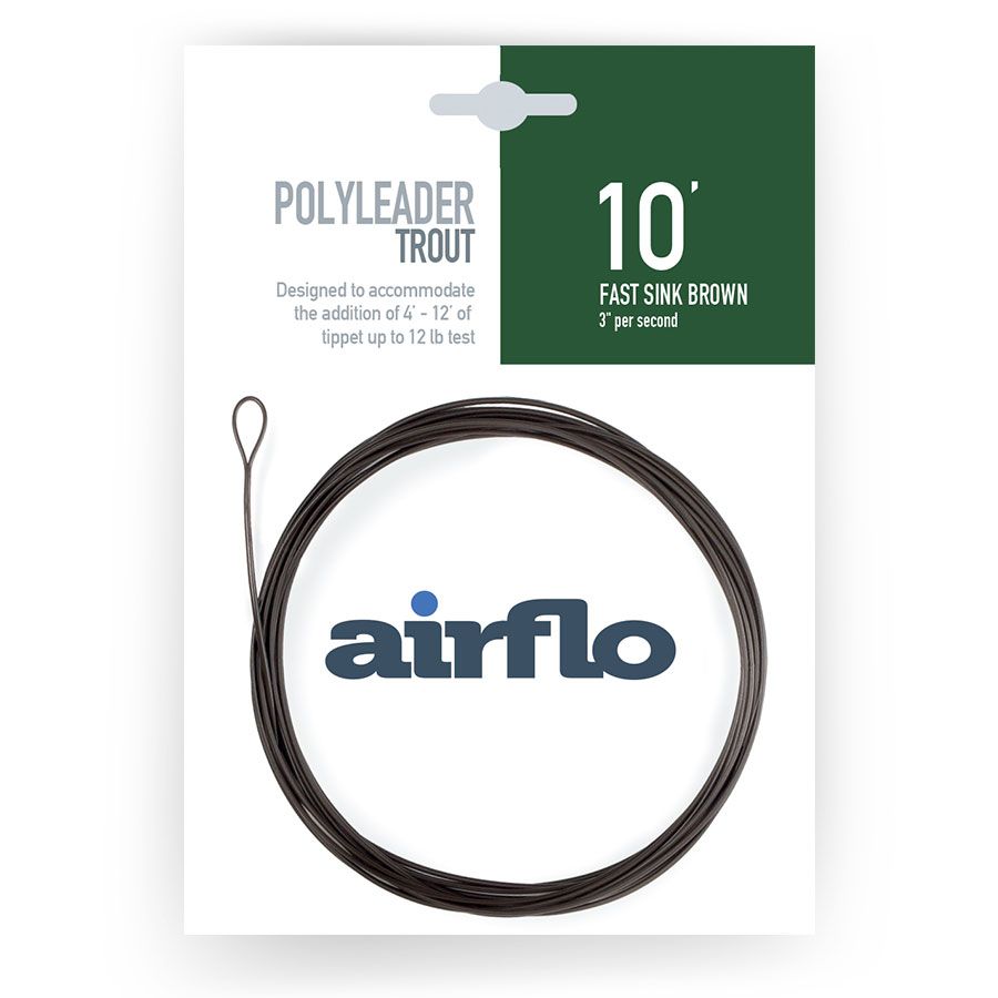 Airflo polyleader fast sinking brown - 10' 24lb