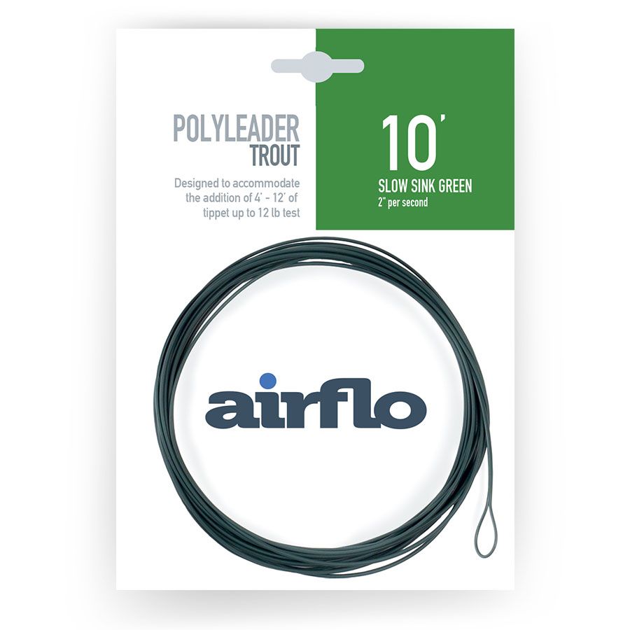 Airflo polyleader slow sink green - 10' 24lb